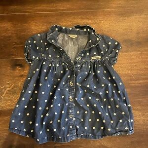Calvin Klein Jeans Blue Polka Dot Kids Dress
